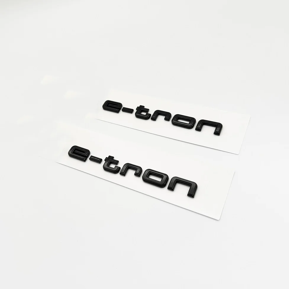 E tron 배지 자동차 스티커, 아우디 순수 전기 후면 마크, 아우디 e-tron 로고, 스포츠 수정 후면 변위 수리 데칼, 신제품
