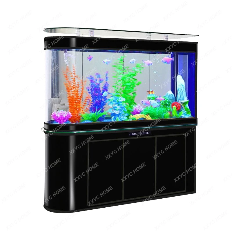 

Fish Tank Living Room Floor Large Glass Ecological Change Water Household Mute Aquarium