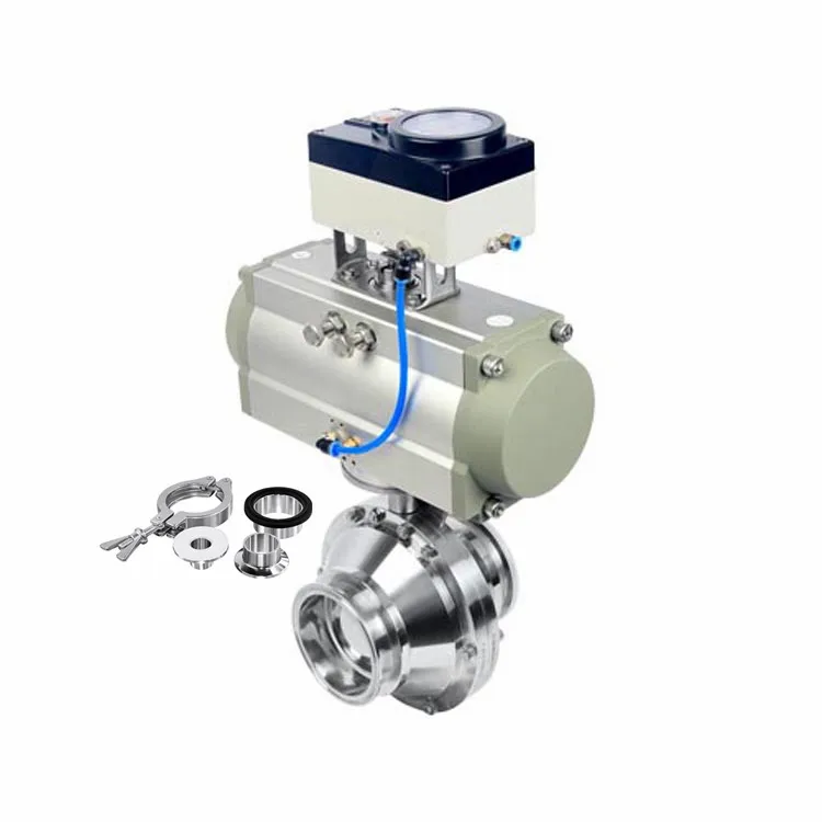 Donjoy Ss304 Valvola A Sfera Filettata Sanitaria Da 1 "Valvola A Sfera A Farfalla Valvole A Sfera In Acciaio Inossidabile Con Posizionatore