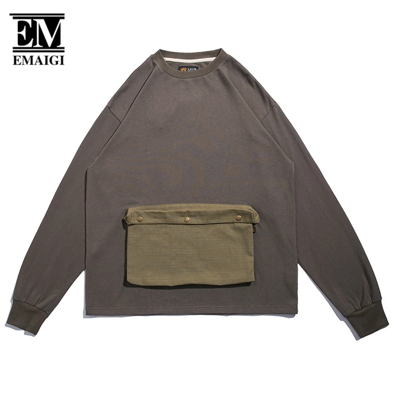 

Свитшот Cityboy для мужчин и женщин, уличная одежда, Свободный Повседневный Молодежный пуловер с большими карманами в японском и корейском стиле, кофты для пар