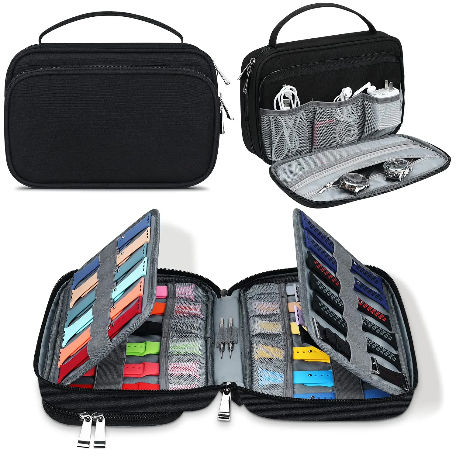 Watch Bands Storage Bag Hold 36 Smart Watch Straps for Apple Bands Pin watchband storage bag watch storage bag watch storage pouch watch storage box