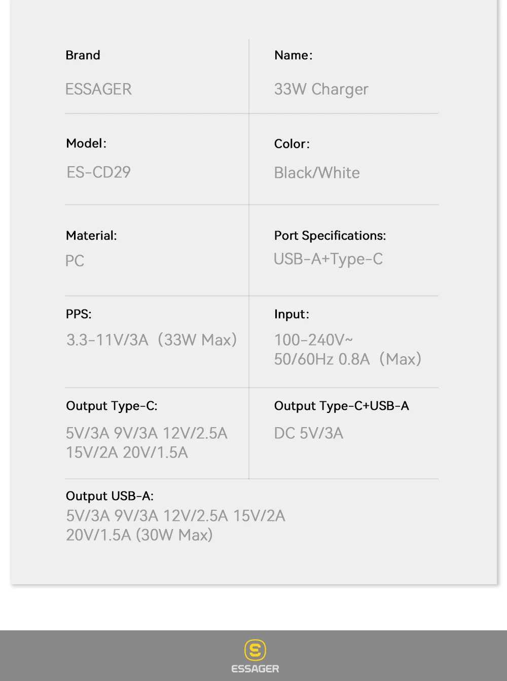 شاحن USB C 33W GaN سريع Type-C لأجهزة iPhone و iPad - صورة المنتج 12