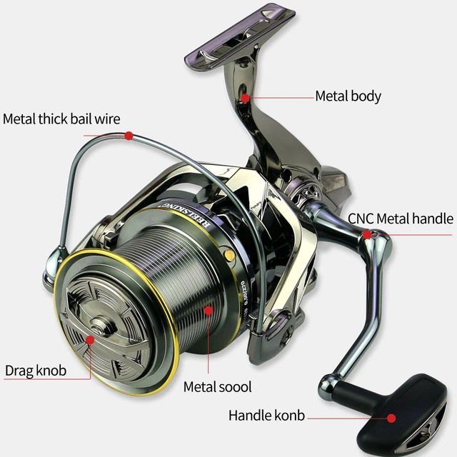 Spinning Fishing Reel Saltwater All Metal Drag 20kg/44LB Fishing Reel Pesca  Fishing Machine 12000 Trolling Fishing Reels 4.7:1 - AliExpress