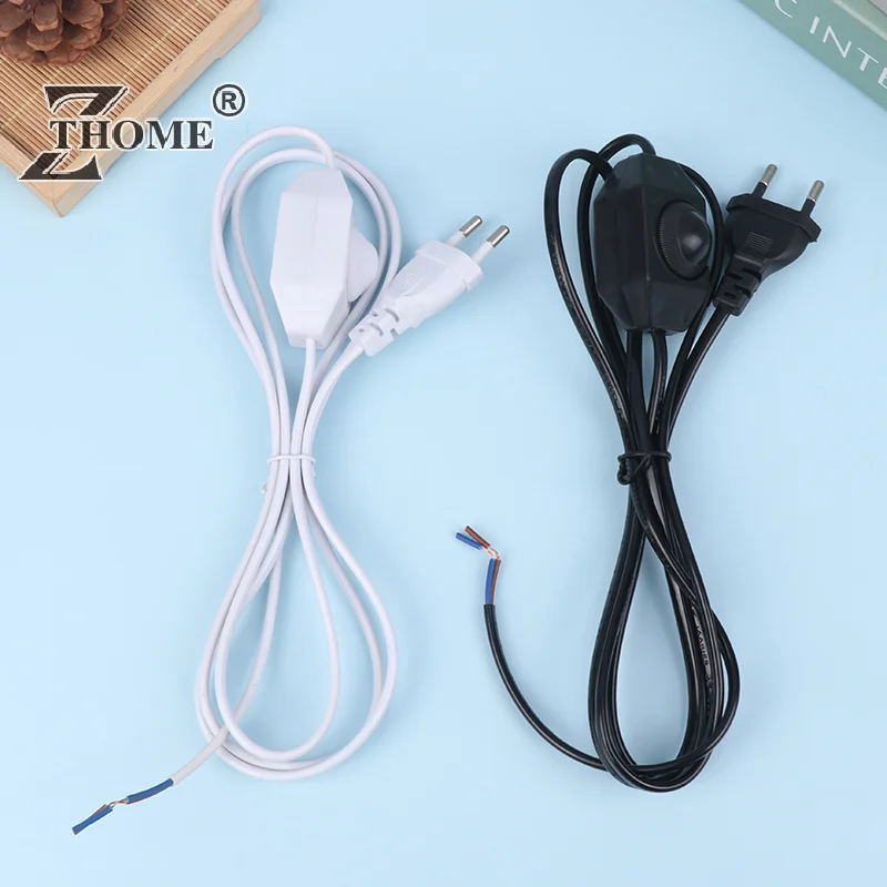 Power Cords Dimmer Switch Power Cord Cable 1.8M Extension Cord With Dimmer EU Plug Control Switch For Table Lamp 220V Electricity Wire