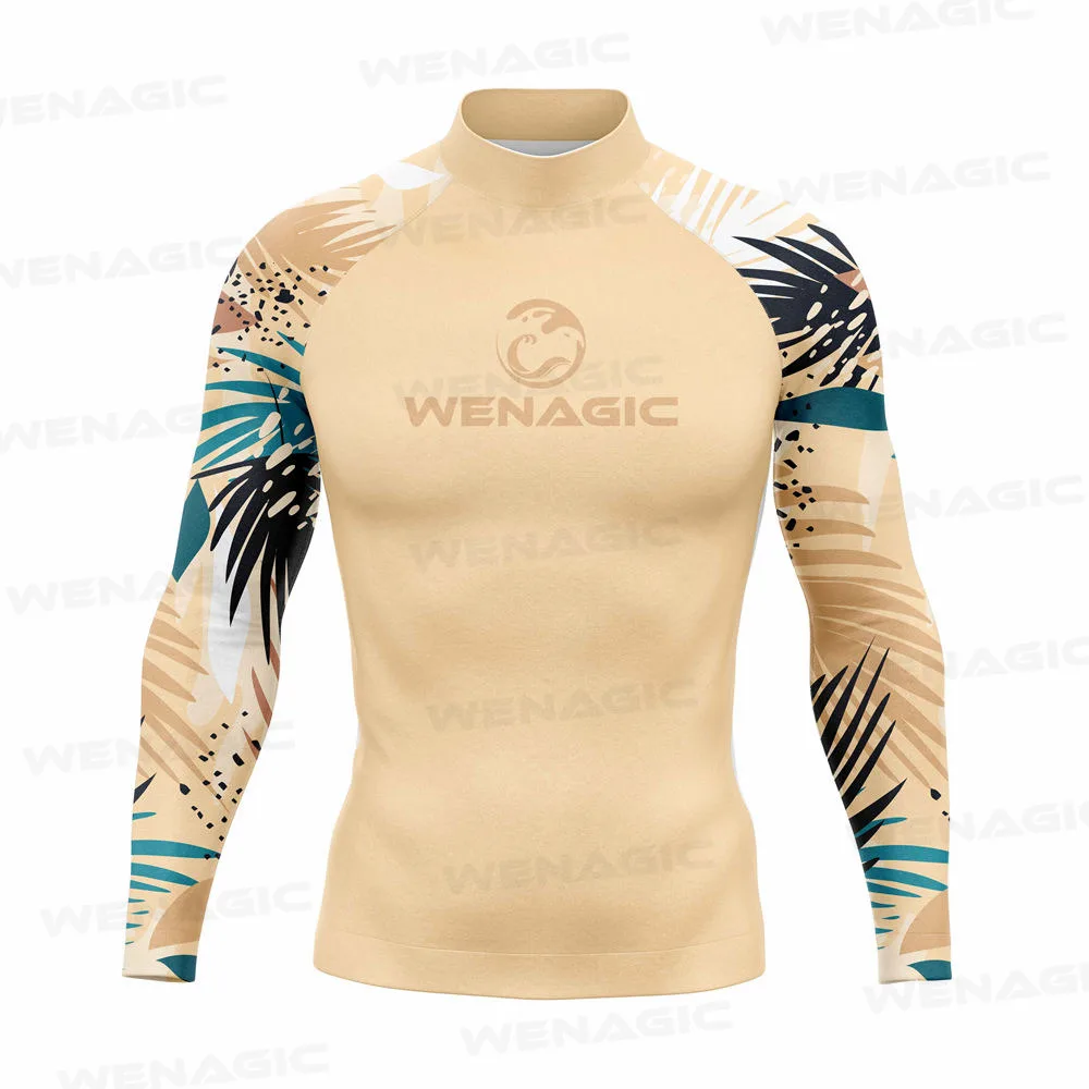 Men's UV Protection Rash Guard Diving Surf T-shirt Swimming T-shirt Swimsuit Beach Swimwear Long Sleeve Surfing Suits rash guard surfing swimsuit
