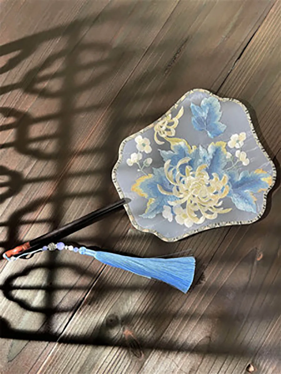 Handmade Single Sided Hanfu with Embroidered Banquet Pavilion, Qipao Show Gift, Co-Branded