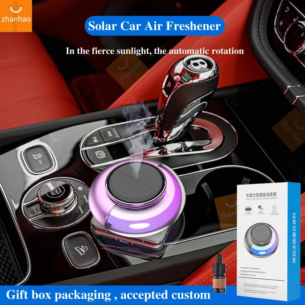 Car Air Freshener Interstellar Solar Rotary Aromatherapy Fragrance  Ornaments Mini Car Perfume Diffuser Auto Interior Accessories