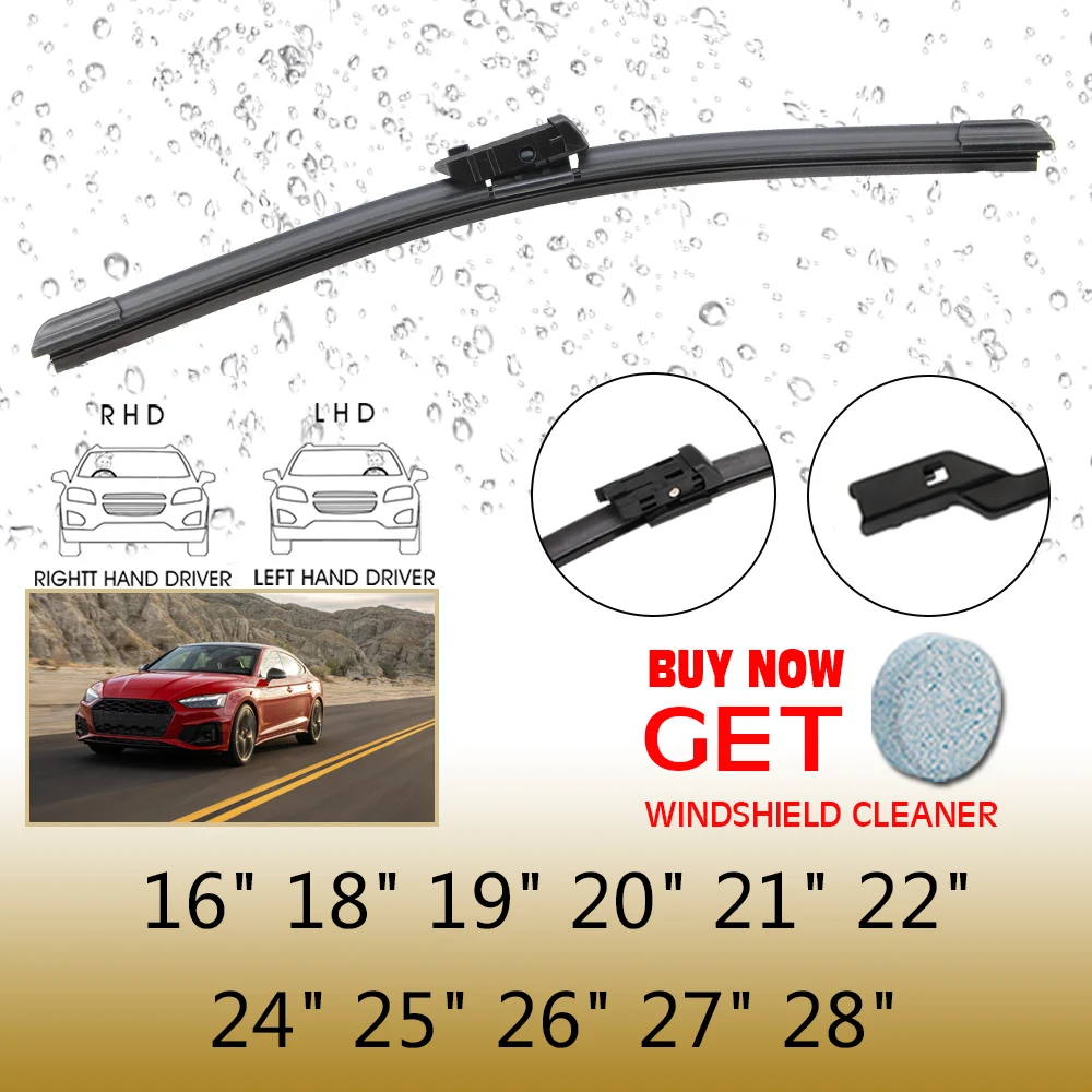 

Wiper Blade Push Button Type 16"18"19"20"21"22"24"25"26"27"28" Windscreen Windshield Rubber LHD/RHD Car Accessories