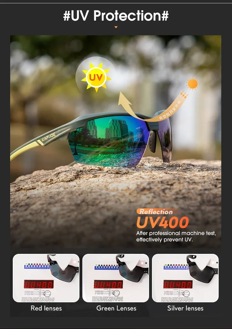 SCVCN Fahrradbrille Polarisierte Sonnenbrille Sportbrille MTB-Brille Fahrradbrille für Männer Rennrad für Frauen Radfahrbrille – Detail 14