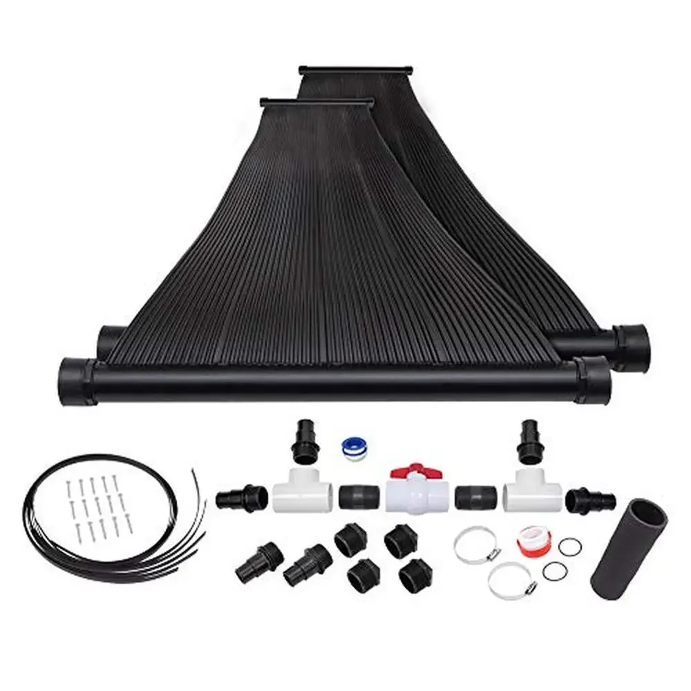 Solar Pool Heater Panels 2ft x 12ft Collectors with Roof Rack Diverter Kit Above Ground Inground Swimming Pool Water Heater