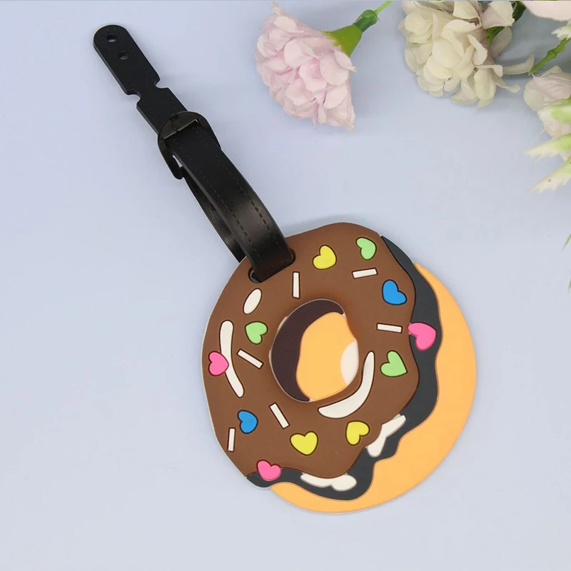 1PCS Luggage Tag Creative Cartoon Suitcase Fashion Style Silicon Luggage Name ID Address Label Portable Travel Accessories Label