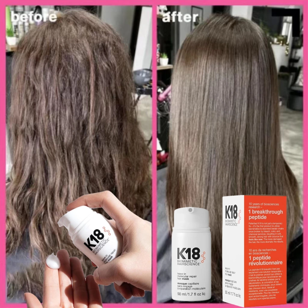 K18 Leave-In Repair Hair Mask Treatment to Repair Dry or Damaged Hair - 4  Minutes to Reverse Hair Damage from Bleach, Color, Chemical Services and