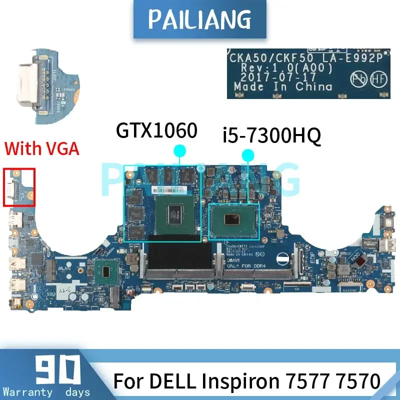 For DELL Inspiron 7577 7570 Laptop Motherboard CN-0VPTXG 0VPTXGCN