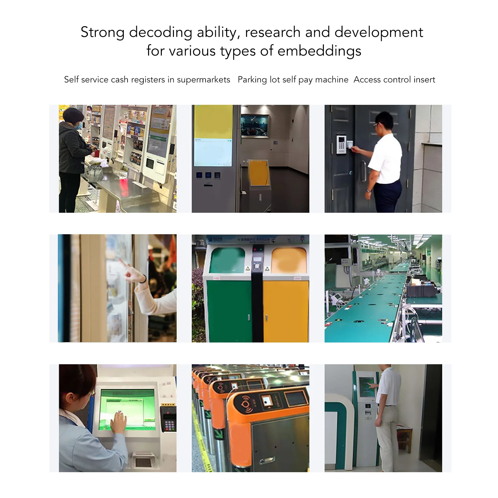 Barcode Scanner Module Embedded 2D Barcode Reader Module Fixed Mount Automatic Induction Ultra Thin for Self Service Equipment