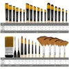 32pcs Paint Brush Set, Artist Series, Nylon Bristles with Round, Filbert, Flat, Fan, Angle, Detail Brush, Suitable for Painting 2