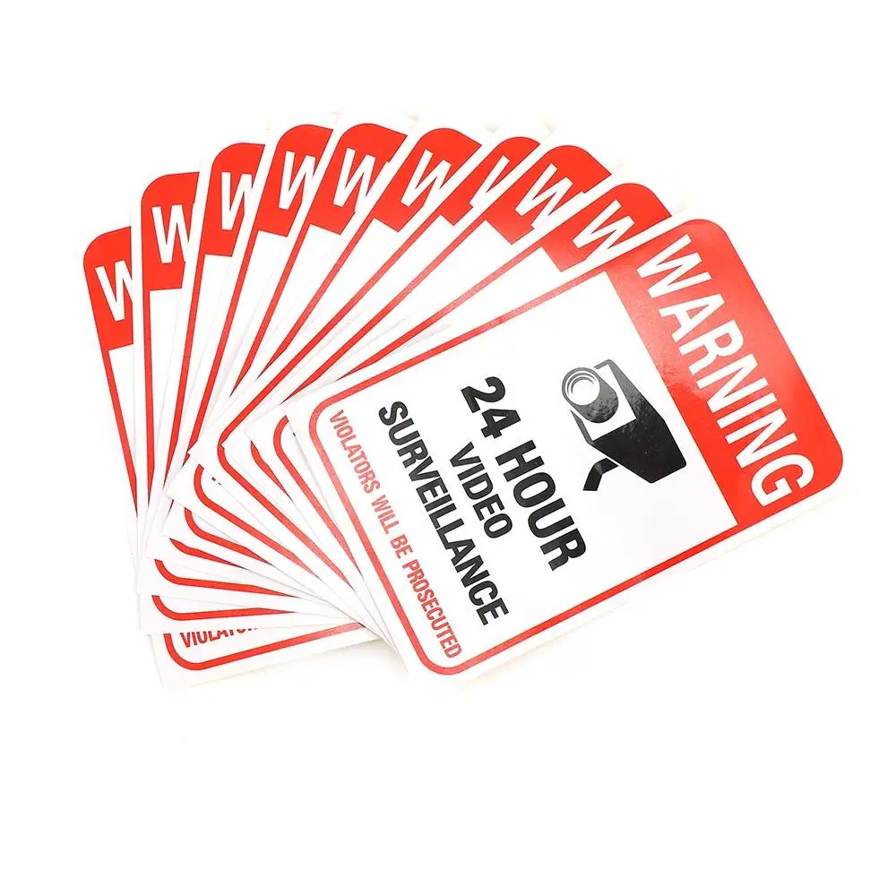 Practical-Security-Camera-Sign-Video-Surveillance-Decals-Stickers ...