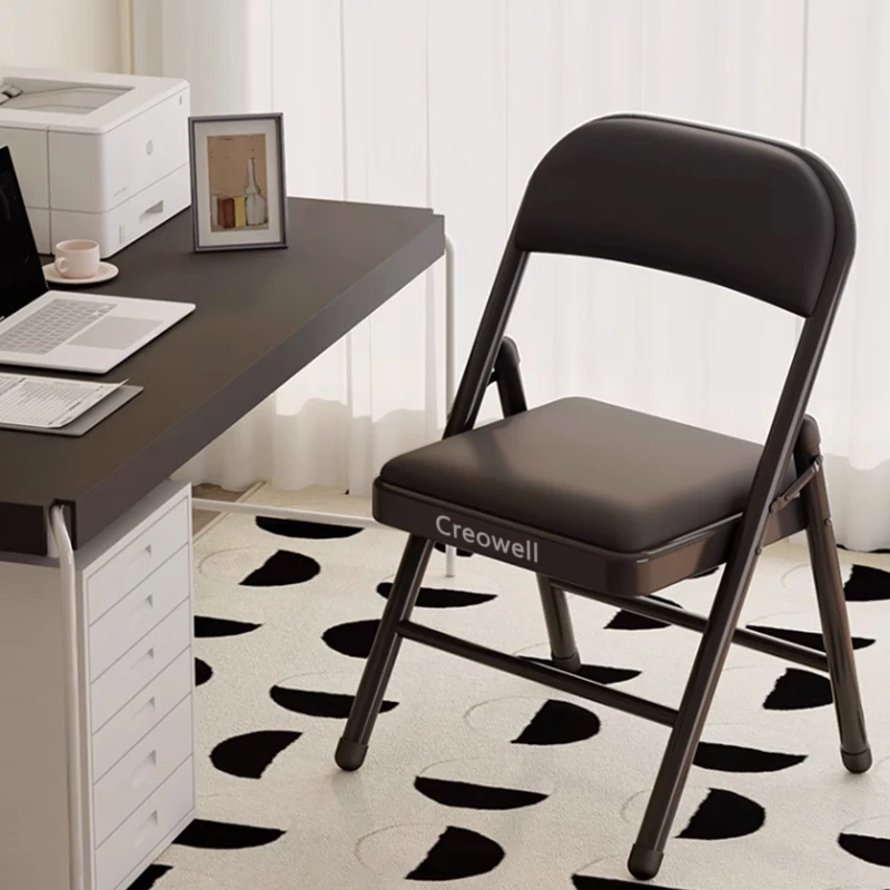 Creowell &trade; Chairs Simple stool, backrest chair, household folding chair, portable office conference chair