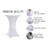 1PC Stretch Round Tablecloth Cocktail Table Cover Spandex Table Cloth Bar Hotel Party Wedding Elastic Table Cloth Decoration 4