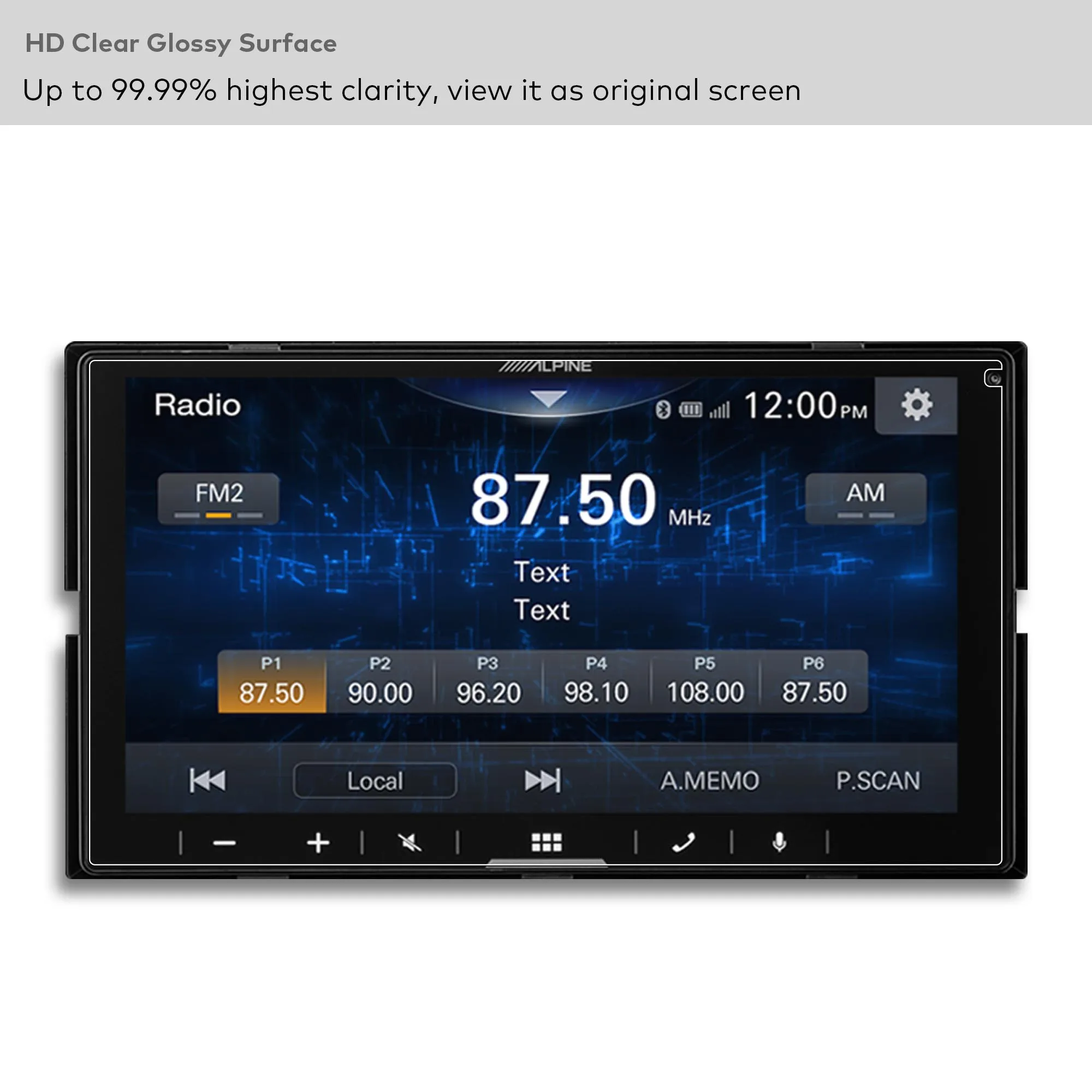 Alpine iLX-W670 및 iLX-W770 디지털 멀티미디어 수신기 7인치 터치스크린과 호환되는 9H 강화 유리 화면 보호기