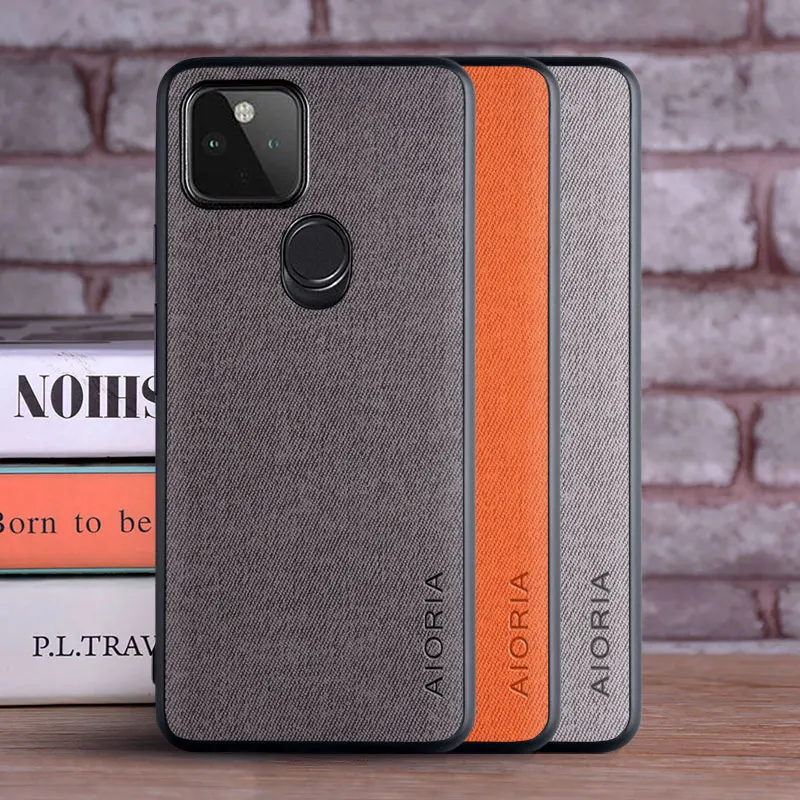 Luxury Textile Leather Skin Soft TPU Hard Case