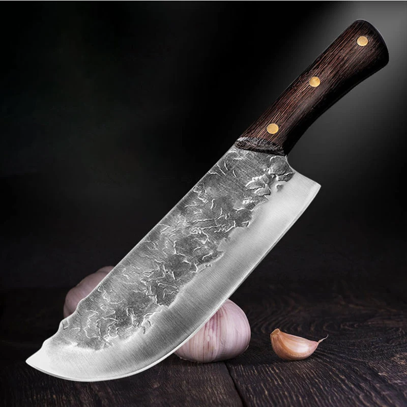 

Hand-forged stainless steel butcher knife slicing knife outdoor kitchen knife meat cleaver household cooking knife