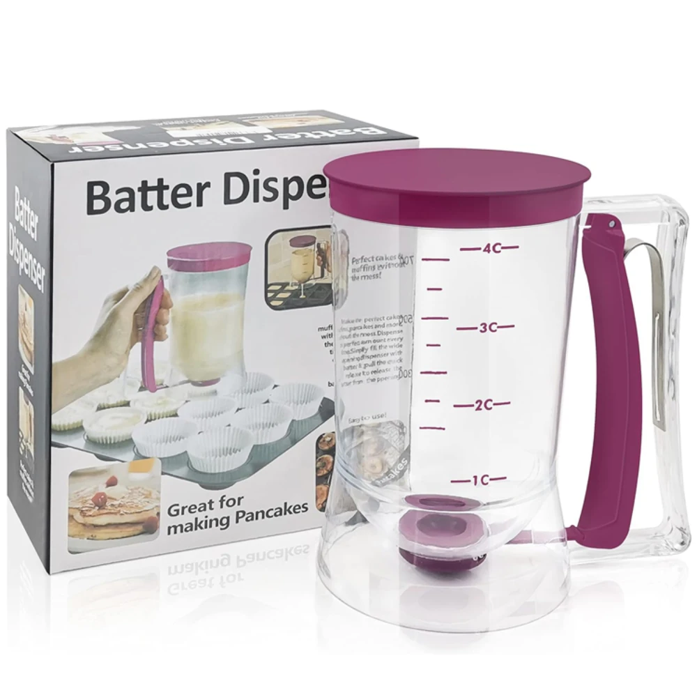 Batter Dispenser Baking Supply Pancake Batter Dispenser Batter Separator Bakeware Kitchen Tool for Pancakes Cupcake Waffle Muffin Mix Crepe Cake