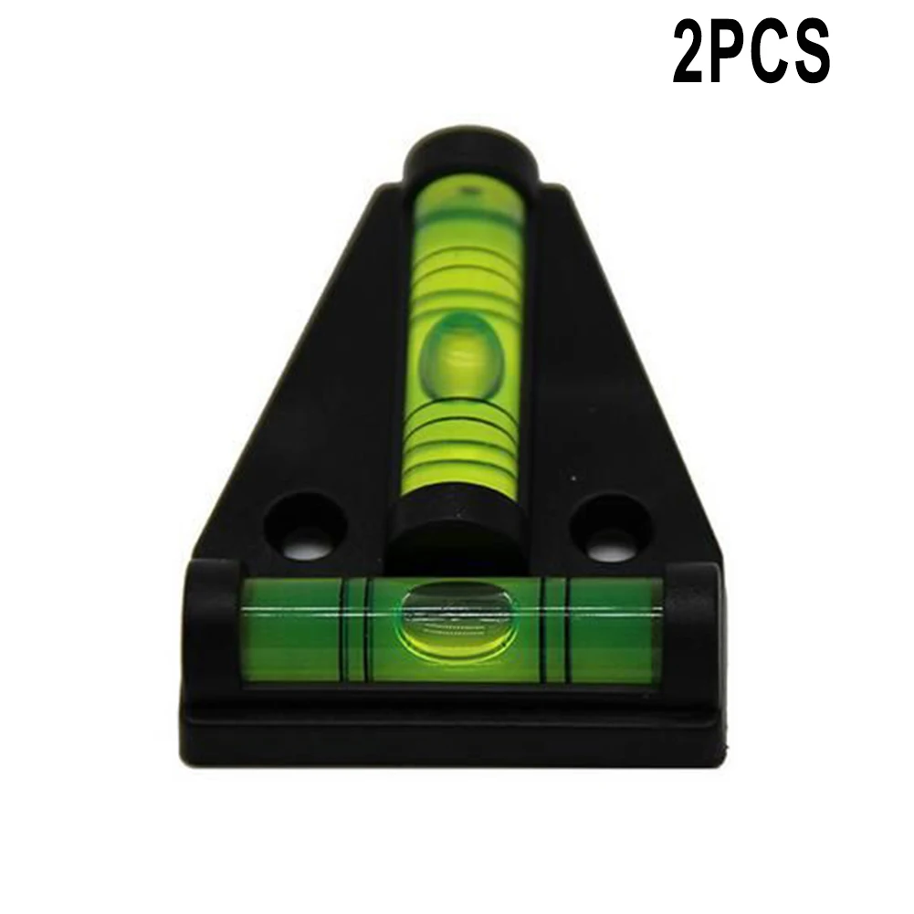 

2pcs T-type Horizontal Bubble Triangle Level For Adjust Woodworking Measuring Tools Factory Machinery Pan Head Desk Level Tools