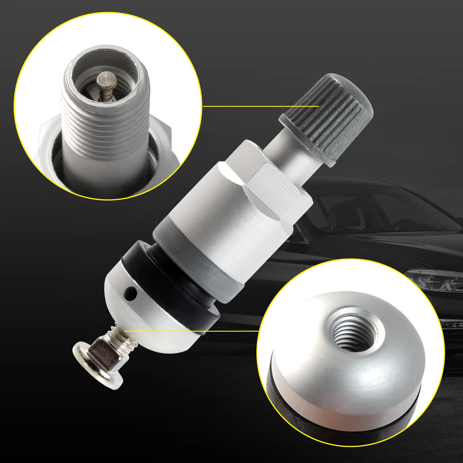 타이어 공기압 센서 밸브 스템 수리 세트 TPMS (폭스바겐, BMW 5 시리즈, 아우디, 포르쉐, 스코다, 폭스바겐 CC 4X 자동차 교체용 공구, 알루미늄)