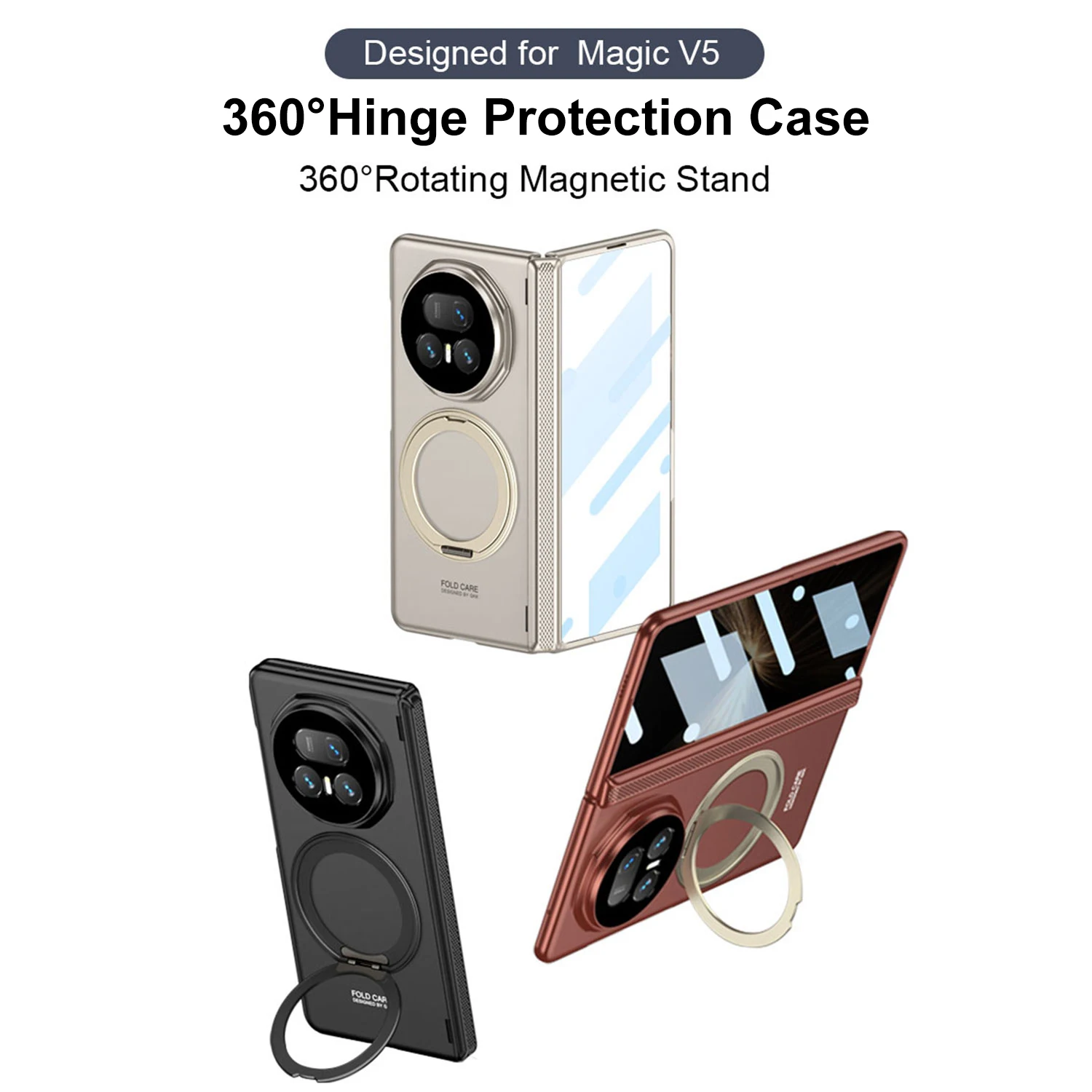 Stylish 360° Protective Phone Case with Tempered Glass and MagSafe Compatibility