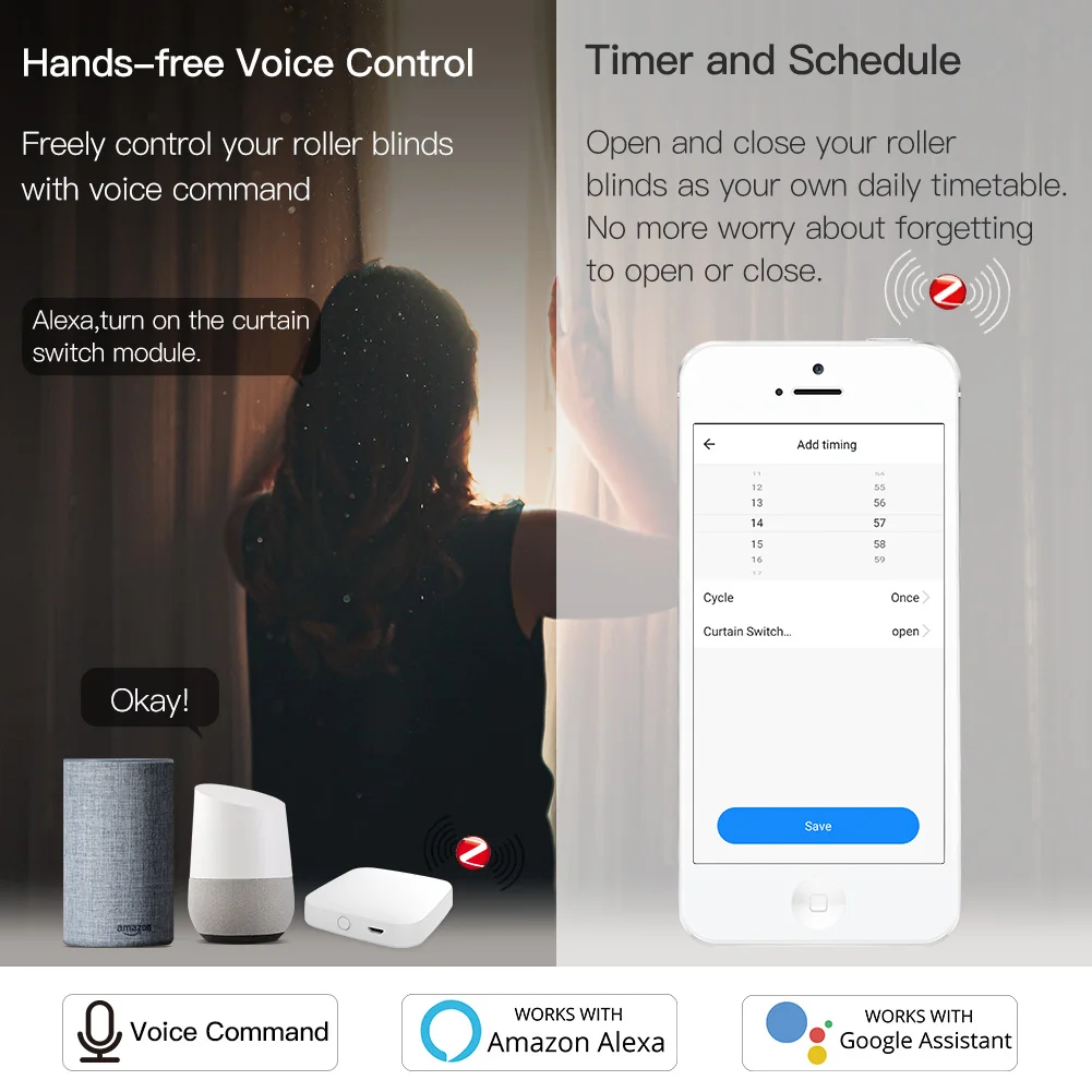 moes zigbee modulo interruptor cortina inteligente para obturador 03