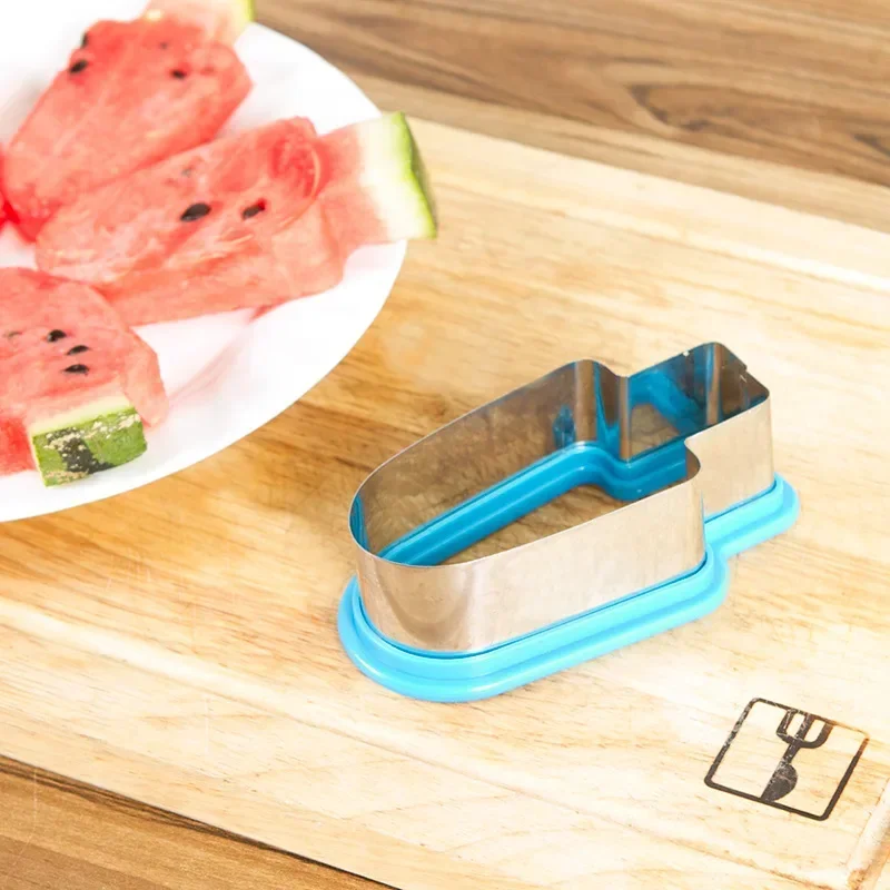 Stainless Steel Watermelon Cutter Cute Tree Design Salad Fruit Slicer Cutting Watermelon   Cutter Tools  Kitchen Accessories images - 6