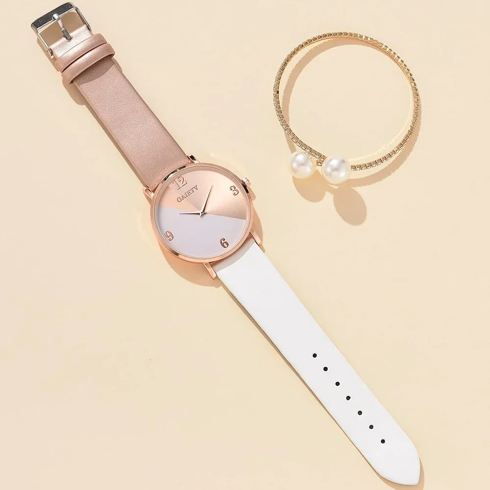 Women Watch Set Luxury Fashion Colourful PU Leather Strap Ladies Quartz Wristwatch Alloy Bracelet For Ladies Gift womans watch