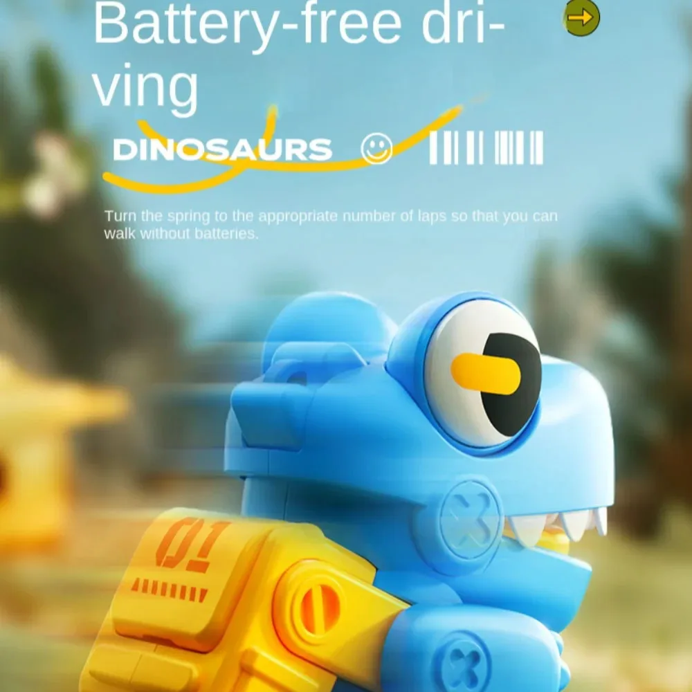 Simulation Dinosaur Wind-Up Toy New Puzzle Toys Keychain Dinosaur Keychain Clockwork Walking Toy 2