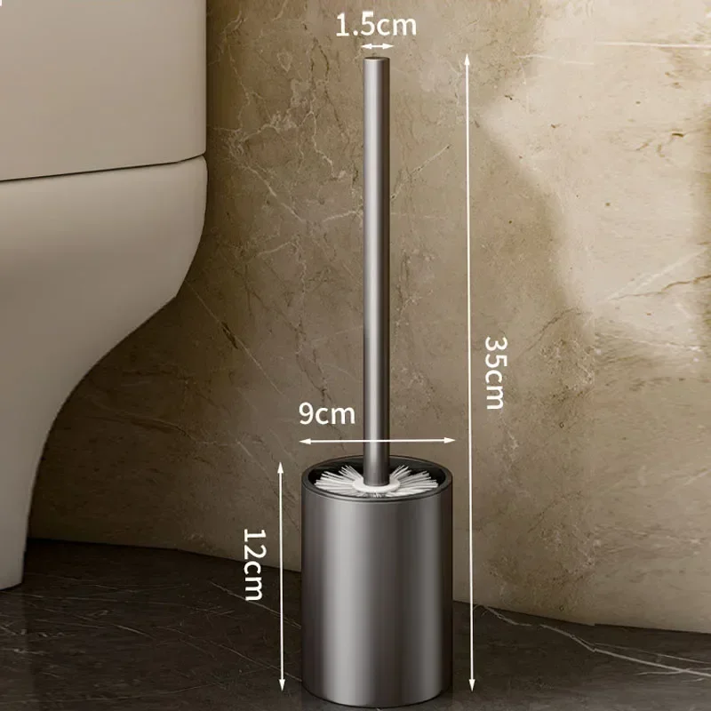Space Aluminum Toilet Brush No Dead Angle Washing Wall Hanging Perforation-free Cleaning Equipment