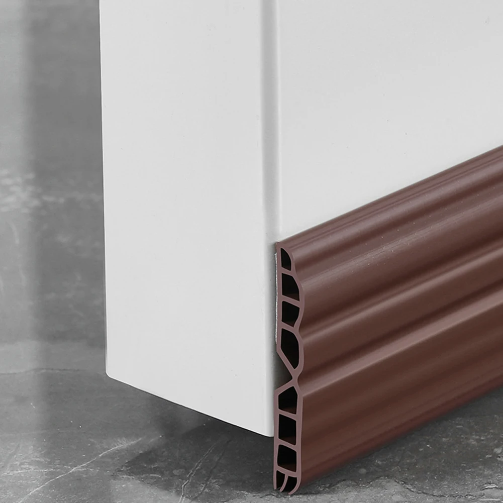 

100CM Door Bottom Seal Strip Self-adhesive Under Door Draft Stopper Flexible Sound Proof Noise Reduction Weather Sealing Strip