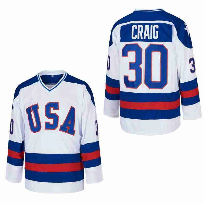 

Ice Hockey Jersey 1980 Usa 30 Craig 17 O'callahan Outdoor Sportswear Jerseys Training Clothing Sewing Embroidery White Blue New