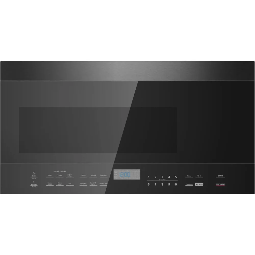 1.6 Cu. Ft. 1000 Watt Over The Range Microwave Oven with LED Display, Child Safety Lock, Black