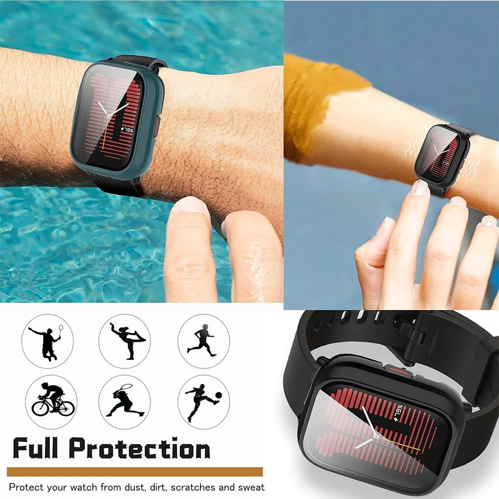Durable Bumper Case with Tempered Glass Screen Protector and Anti-Scratch Coating.