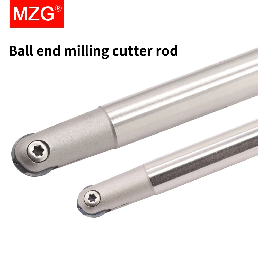 Carbide Reamer End Mill Cutter MZG T2139 C25 8R 4R 250 150 6R Carbide Insert Clamped Fast Feeding Alloy Round End Mills High-Speed Cutting Ball Milling Cutter