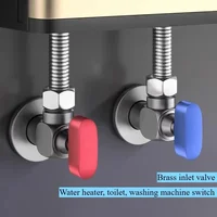 ห้องน้ําขนาดใหญ่มุมไหลวาล์วบอลวาล์วแกนวาล์ว, วาล์วเครื่องทําน้ําอุ่น, ทองเหลืองสวิตช์น้ําร้อนและเย็น 2