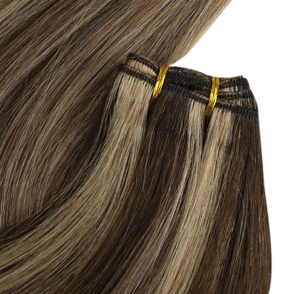 Human Hair Extensions Moresoo Human Hair Wefts Hair Weft Brazilian Machine Remy Natural Straight Weaving Bundles 100g Per Sew in