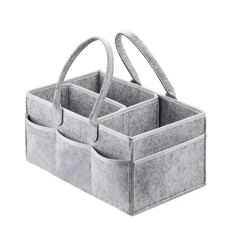 vvocci 38*23*18cm 휴대용 정리함 가방  기저귀 캐디 (기저귀 교환대 및 차량용) 방 필수품 수납함