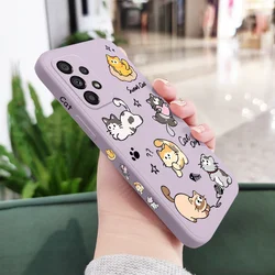 Cat String Ball Phone Case - Adorable Cat-Themed Protective Cover for Samsung A72 (Light Purple)