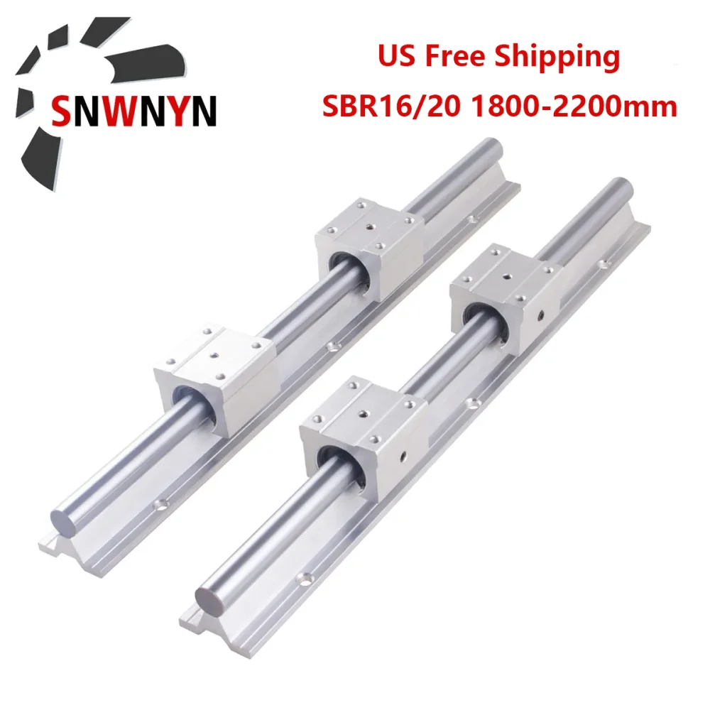 Description Picture 2 of item2pcs SBR16 SBR20 Linear Rail Guide 1800mm 2000mm 2200mm Fully Slide Support +4pcs SBR16UU SBR20UU Linear Bearing Block For CNC