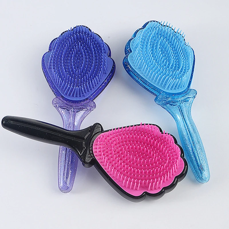 The New Transparent Hairdressing Hair Brush Portable Shell Comb Airbag Massage Hair Care Cute Cartoon Rainbow Comb