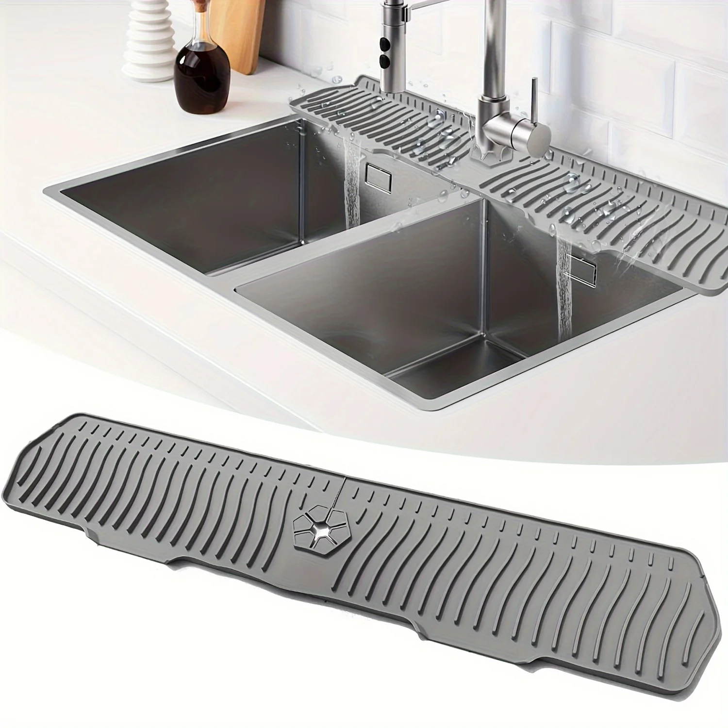 Faucet Water Catcher Mats Kitchen Sink Spill-Proof