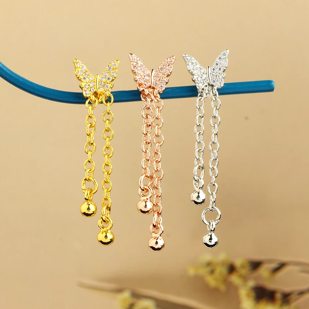 1pc 16G Helix Cartilage  Earrings Tragus Piercing Stainless Steel Ball Stud Earring Dangle Cute Tragus Daith Jewelry womenen