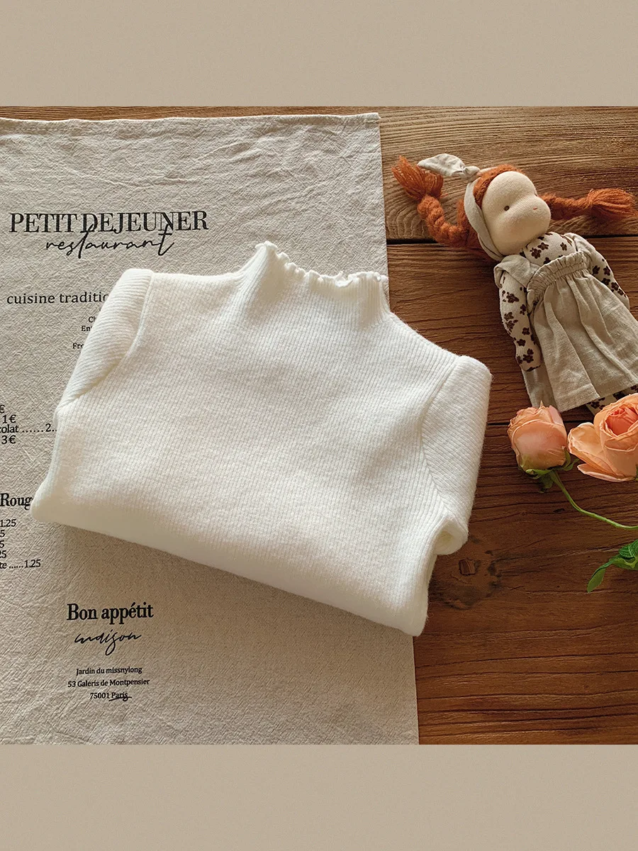 Children Baby Turtleneck Sweater Knitted Autum Winter Boy Girl Clothes Round Neck Kid Toddler Girl Boy Pullover Baby Outerwear