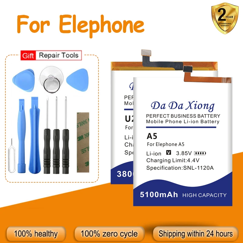 2023 Di Alta Qualità Elephone A6 Mini Elephone M2 Batteria Per Elephone U2 M2 S3 A4 A5 A6 S7 P8 R9 Soldier Pro Mini Max 3D 4G + Tool