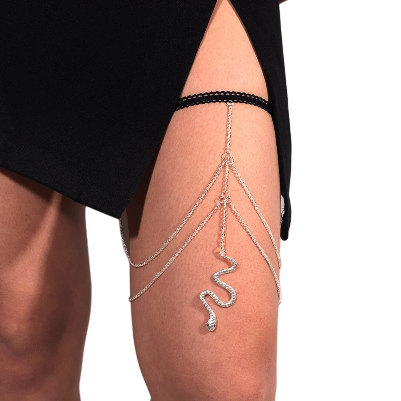 

Sexy Dangle Snake Tassel Leg Chain Women Gothic Thigh Garter Leg Chain Harajuku Dropshipping